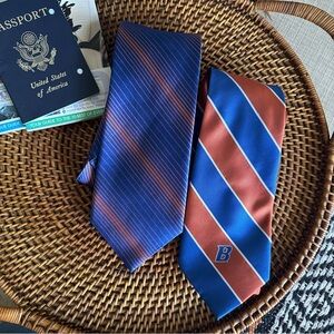 Boise State Broncos Blue and Orange Stripe Set of 2 men’s Neck Ties